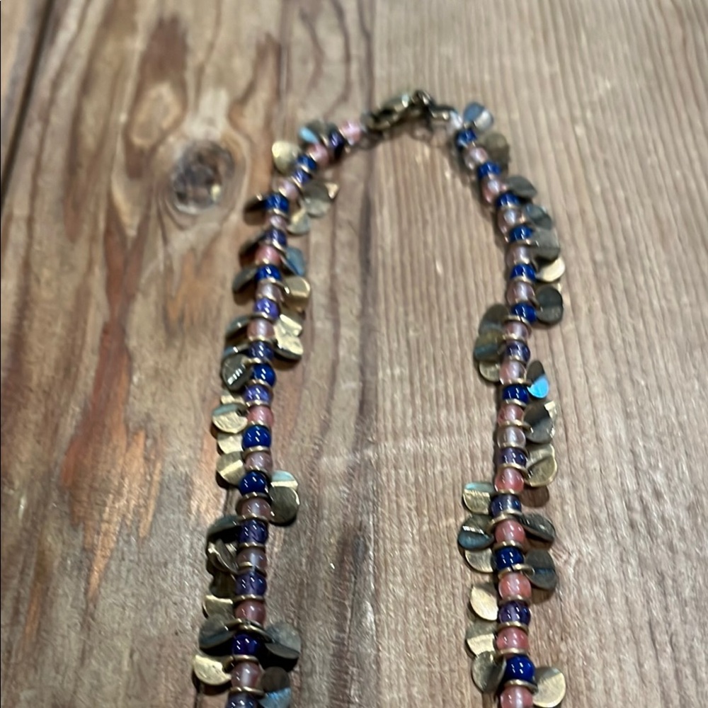 Loft Elegant Blue and Gold Women's Necklace